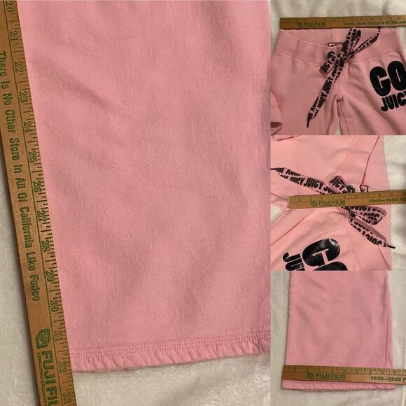 Vintage Juicy Couture Track Suit Pink Black Glitter Fits Size Small - Picture 7 of 16